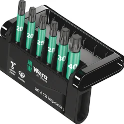 Wera 05057693001 6-delige Bit-Check 6 Impaktor 1 Bitset - Torx