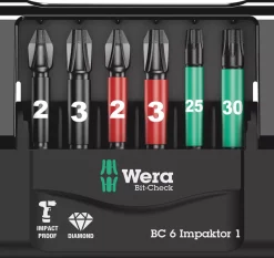 Wera 5057695001 6-delige Bit-Check Impaktor Bitset