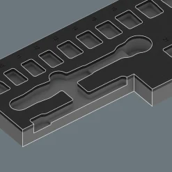 Wera 05150114001 16-delige 9724 8010 B Zyklop Comfort Ratel- en doppenset in foam inlay - 3/8"