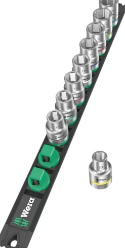 Wera 05005460001 9-delige Dop-magneetstrip C 4 Zyklop doppenset incl. houder - 1/2"