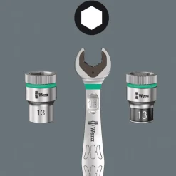 Wera 05005450001 9-delige Dop-magneetstrip B Imperial 1 Zyklop doppenset incl. houder - 3/8"