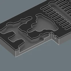 Wera 05150152001 24-delige 9752 Kraftform Kompakt Ratel-en doppenset in foam inlay - 1/4"