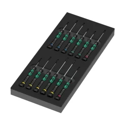 Wera 05150107001 9716 13-delige Micro Schroevendraaierset Kraftform Micro Set 2 in foam inlay