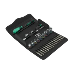 Wera 05005542001 28-delige 8100 SA 15 Zyklop Comfort Ratel- en doppenset in etui - 1/4" - Inch