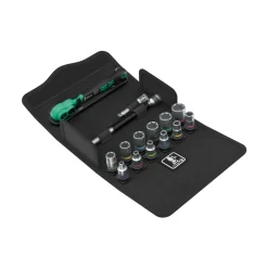 Wera 05004022001 15-delige 8100 SA 13 Zyklop Comfort Ratel- en doppenset in etui - 1/4"