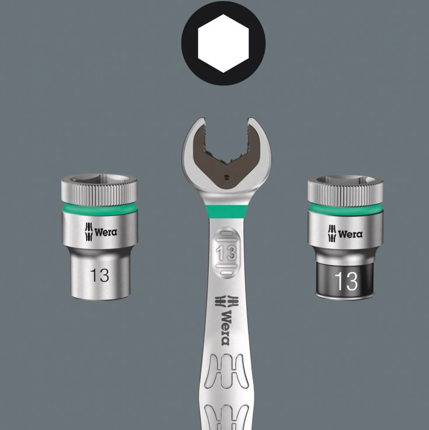 Wera 05004050001 29-delige 8100 SB 10 Zyklop Metal Ratel- en doppenset - 3/8"