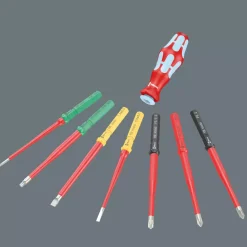 Wera 05006631001 17-delig Kraftform Kompakt VDE RVS 17 Extra Slim 1 Tool Finder Wisselklingenset in etui