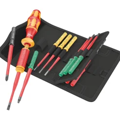 Wera 05006605001 15-delig Kraftform Kompakt VDE 15 Torque 1,2-3,0 Nm Extra Slim 1 Tool Finder Wisselklingenset in etui