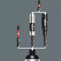 Wera 05057675001 Impaktor Bithouder met springveer en magneet - 1/4
