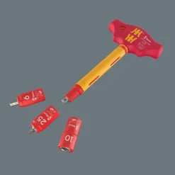 Wera 05005121001 410 i VDE A VDE Geïsoleerde Adapterschroevendraaier met T-greep en ratelfunctie - 1/4"