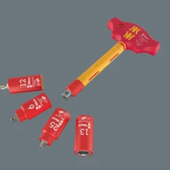 Wera 05005122001 410 i VDE B RA VDE Geïsoleerde Adapterschroevendraaier met T-greep en ratelfunctie - 3/8"