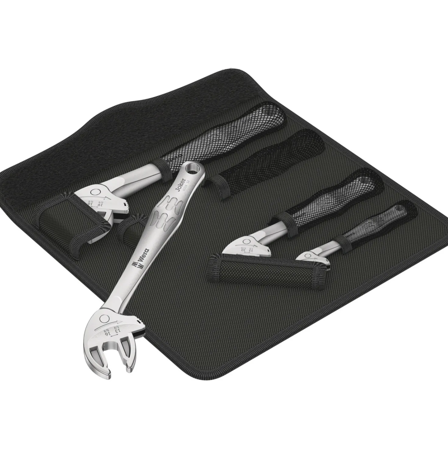 Wera 05020110001 6004 Joker 4-delige Zelfinstellende Steeksleutelset (XS, S, M & L) in etui - 7 - 19mm