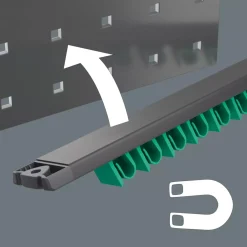 Wera 05136413001 9610 Joker Magneetstrip voor 11 steeksleutels - 30x370mm