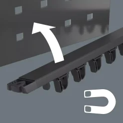 Wera 05136414001 9611 Magneetstrip voor 9 Kraftform-schroevendraaiers - 30x400mm