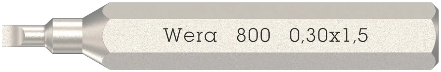Wera 05058104001 800/0 Micro Bit - 0,30 x 1,5 x 30mm