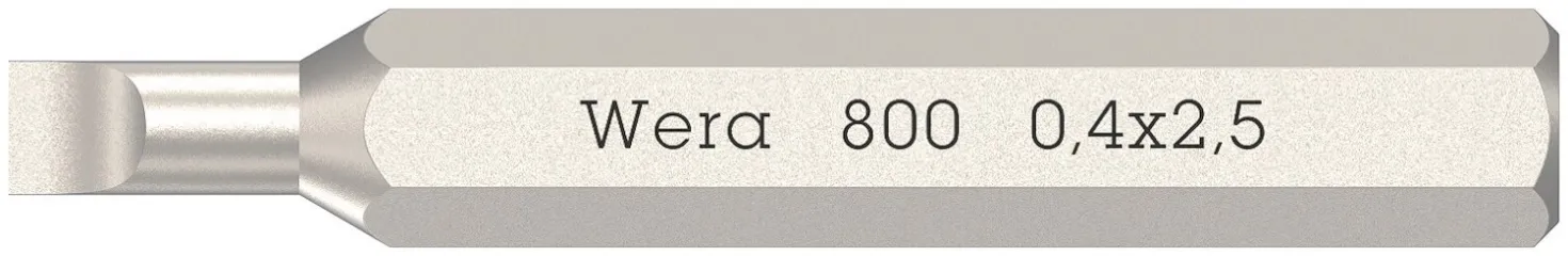 Wera 05058101001 800/0 Micro Bit - 0,40 x 2,5 x 30mm