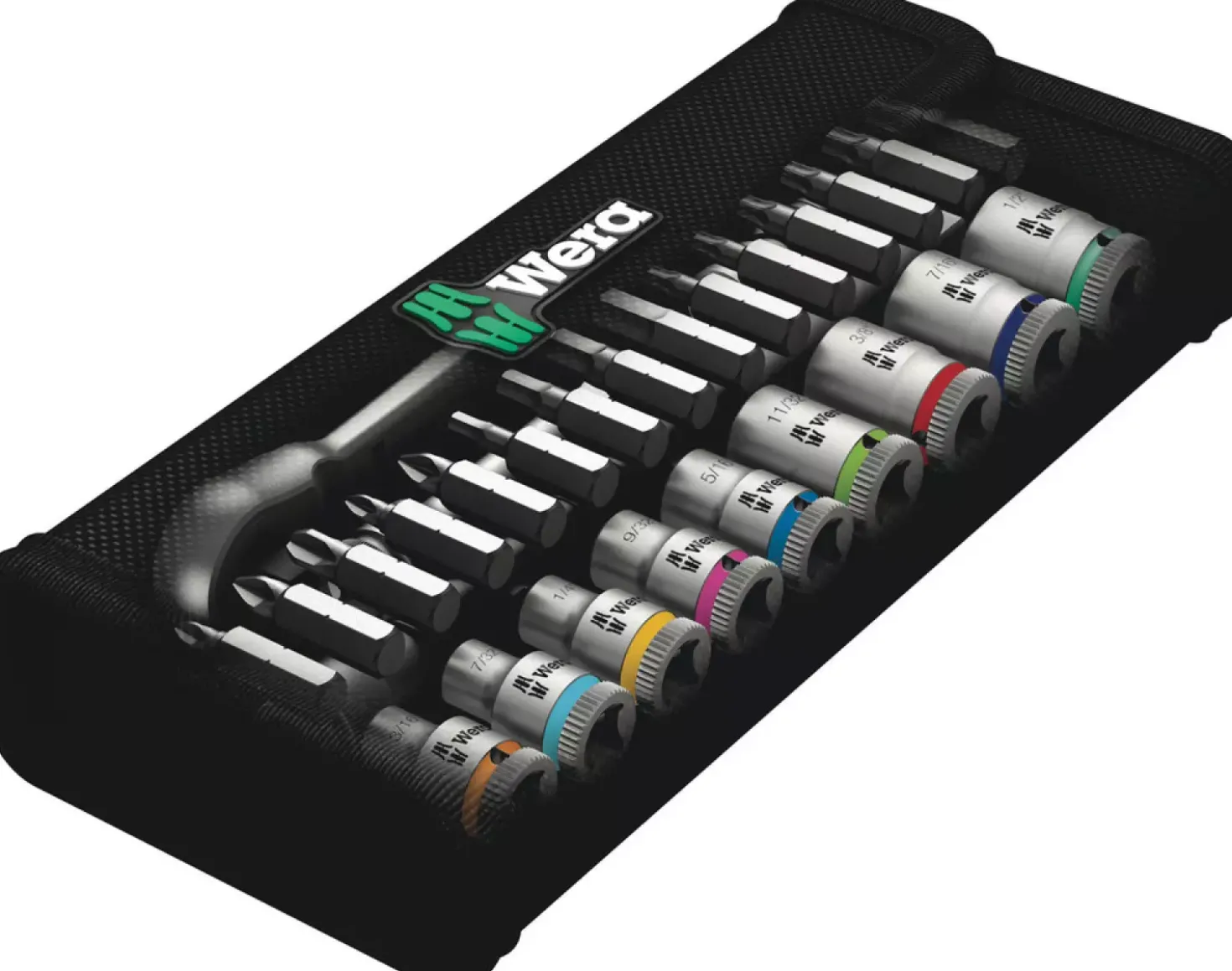 Wera 05004021001 8100 SA 11 Zyklop Metal doppenset met omschakelpal - 1/4"