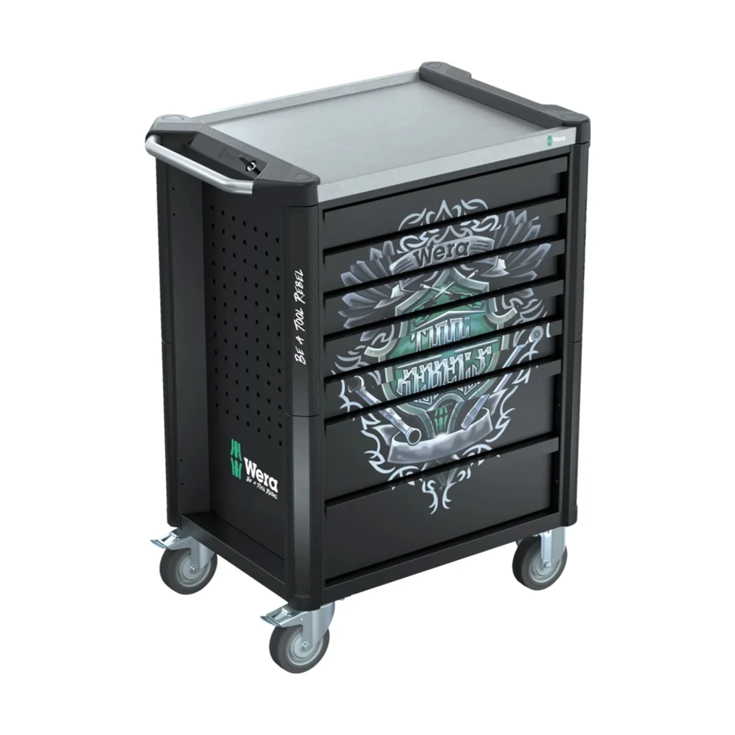 Wera 05150136001 9706 Tool Rebel Gereedschapswagen Stainless 2 gevuld - 191-delig - 7 laden