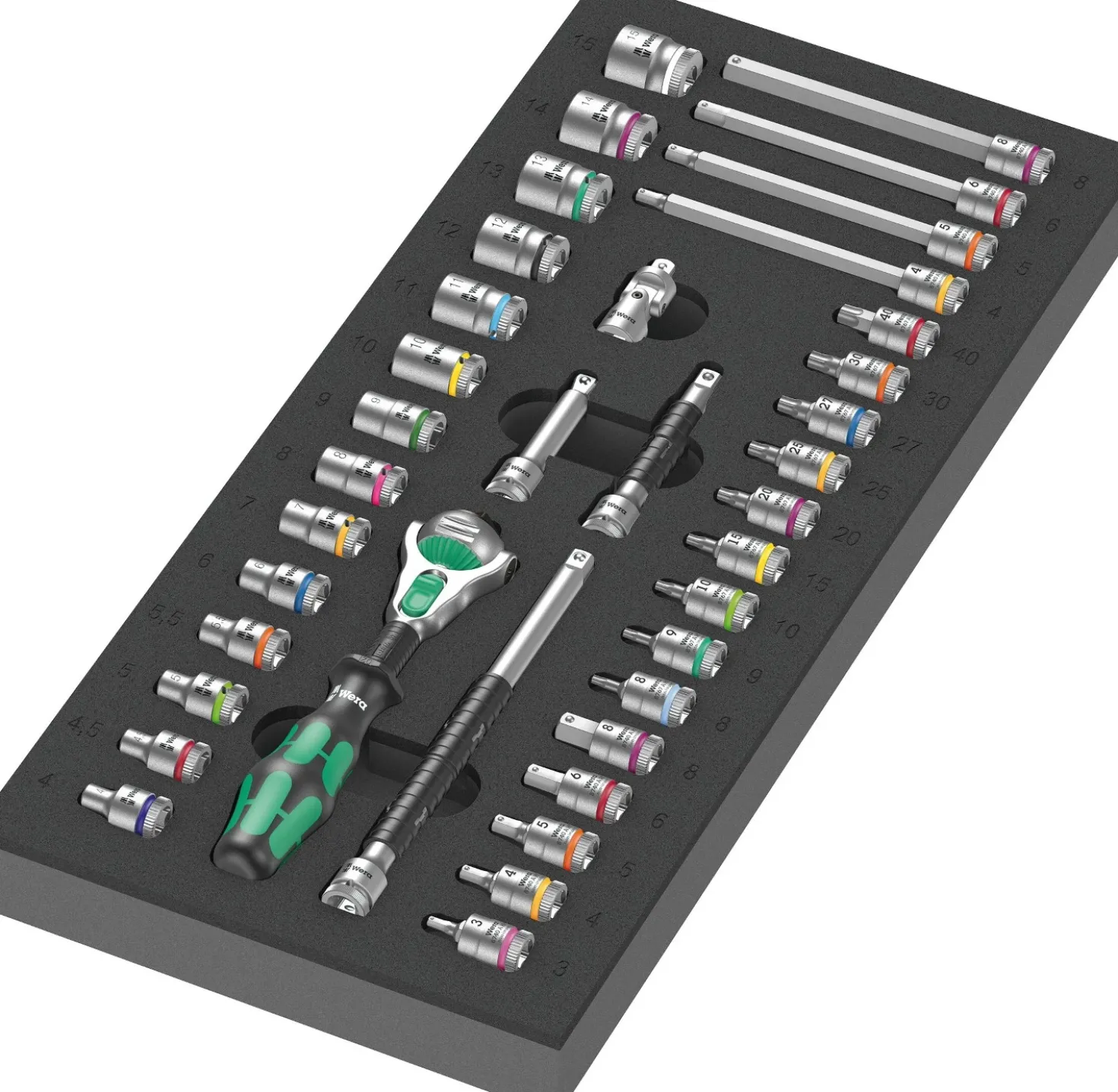 Wera 05150136001 9706 Tool Rebel Gereedschapswagen Stainless 2 gevuld - 191-delig - 7 laden