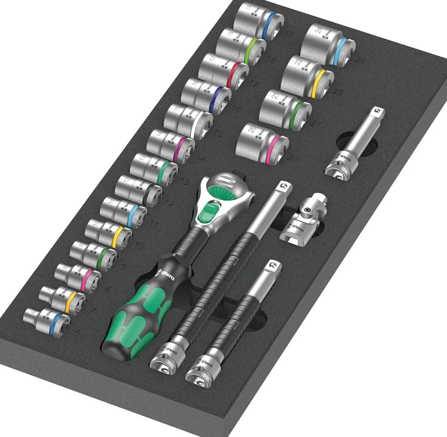 Wera 05150136001 9706 Tool Rebel Gereedschapswagen Stainless 2 gevuld - 191-delig - 7 laden