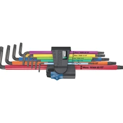 Wera 05024470001 967/9 TX XL Multicolour HF 1 9-delige Inbussleutelset met vasthoudfunctie - Lang - Torx