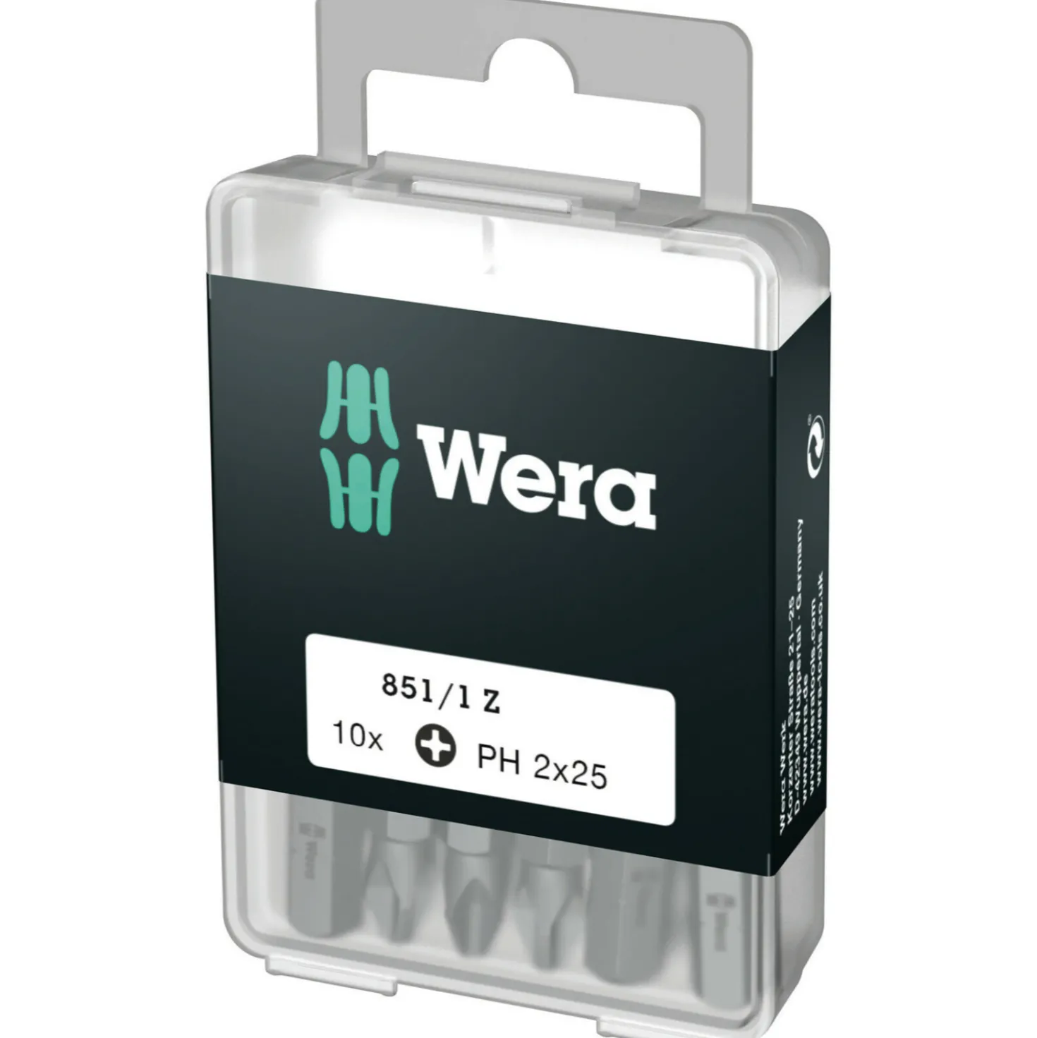 Wera 05072401001 851/1 Z 1/4" Philips Bit - PH2 x 25mm (10 st)