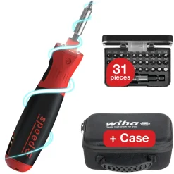 Wiha E-schoevendraaier SpeedE PocketDrive met Bitbox en tas
