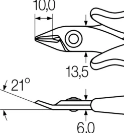 Wiha Z 41 6 03 Zijkniptang Electronic met draadklemveer - 138mm