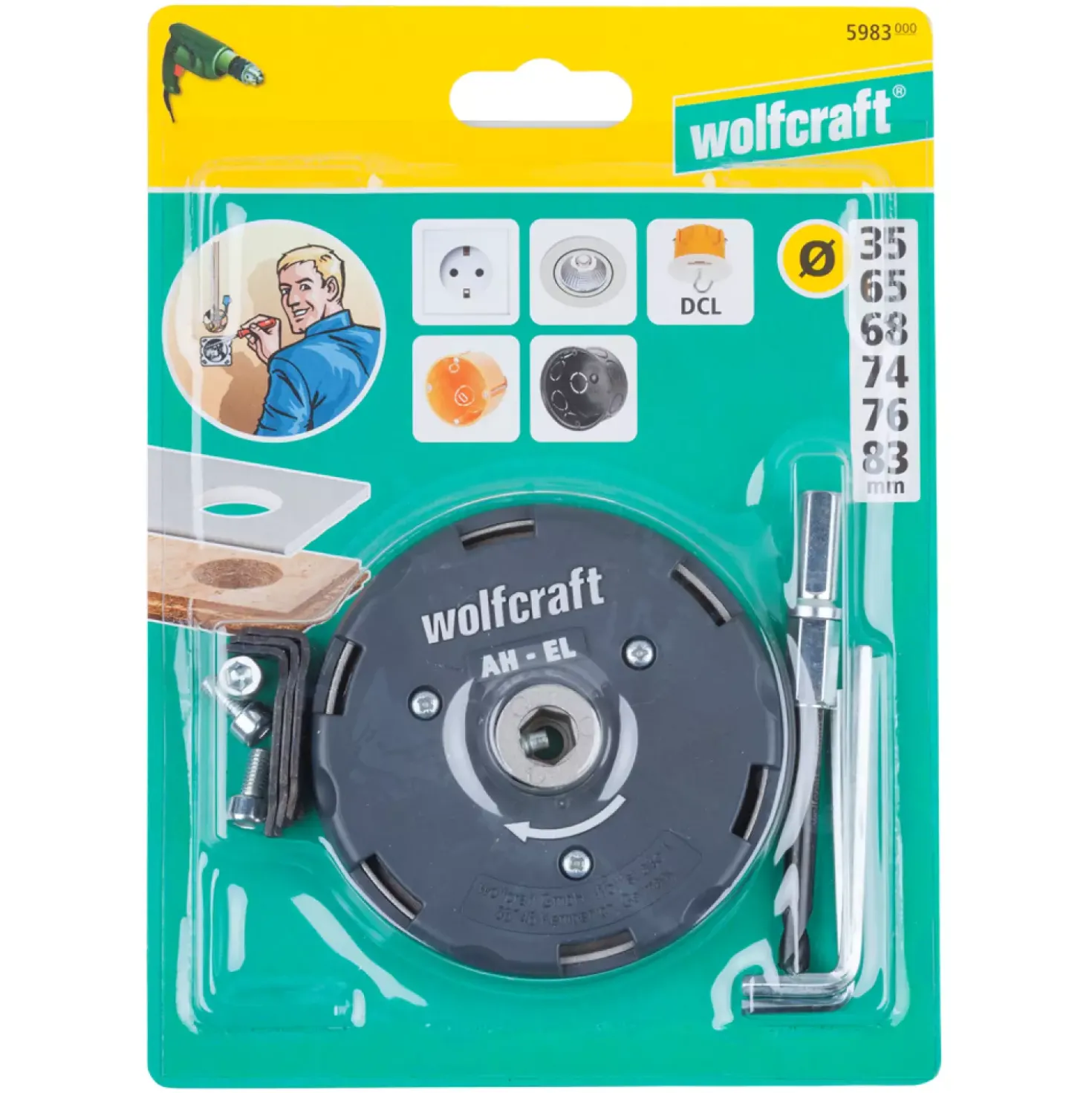 Wolfcraft 5983000 Verstelbare gatenzaag - Elektriciteit - 35-83mm