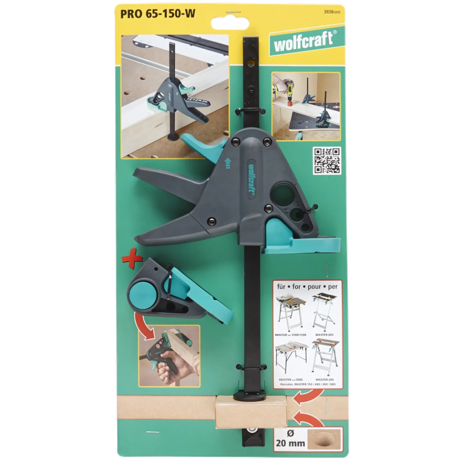 Wolfcraft 3036000 Werkbladspanner PRO 65-150-W voor werkbank