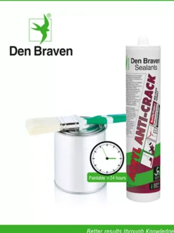 Zwaluw Den Braven 30615174 Acryl Anti-Crack Acrylaatkit - Wit - 310ml