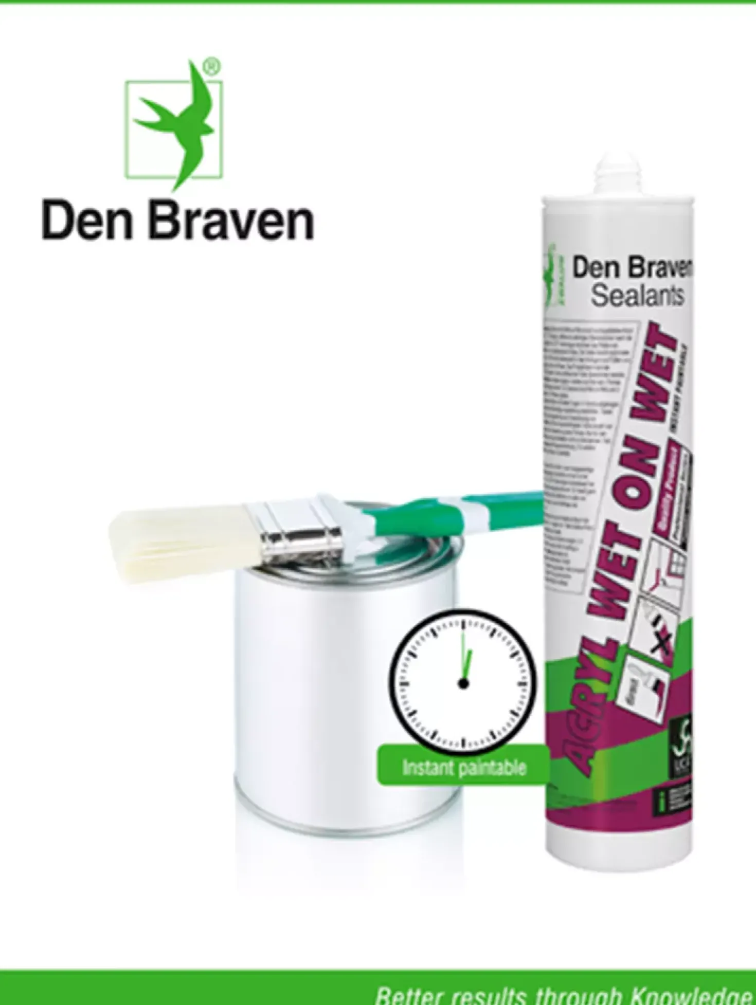 Zwaluw Den Braven 30880044 Acryl Wet on Wet Acrylaatkit- Wit - 310ml