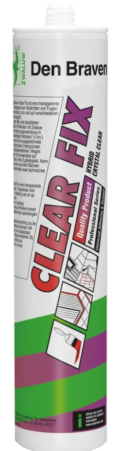 Zwaluw Den Braven 31066603 Clearfix Lijmkit - Transparant - 290ml